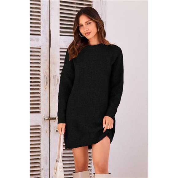 Women's Fall Knit Pullover Sweaters Black